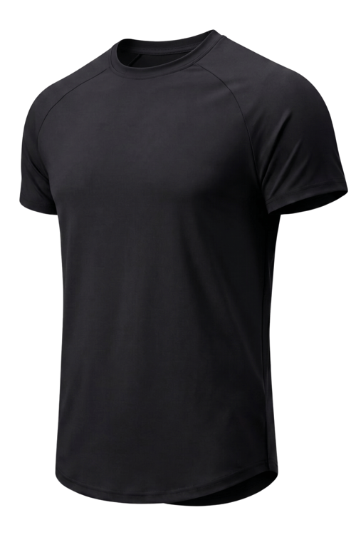 Erkek Spor Tişört Fitness Antrenman Tişörtü Oval Kesim Likralı Süprem Reglan Kol OVAL-T22