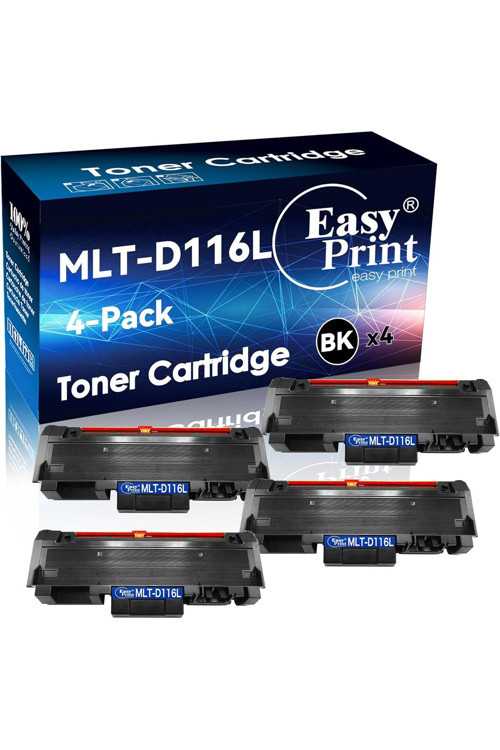 Mlt116L Xpress Sl-2625D Sl-M2825Dw Sl-M2675Fn Sl-2875Fw Sl-M2835 Sl-M2885Fw Printer (Black, 4 Pack)