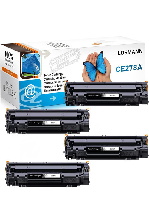 Ce278A Toner Muadil Pro M1536Dnf P1560 P1566 P1606 Canon Lbp6230Dw Lbp6200Dw Lbp6230D (4 Black)
