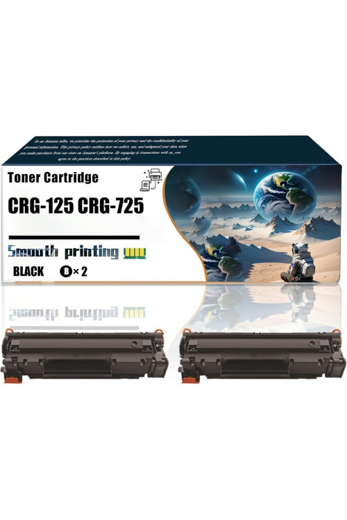 Crg725 Lbp6000 Lbp6030W Printers, Contains Chip And Clear Printing (2-Pack Black)