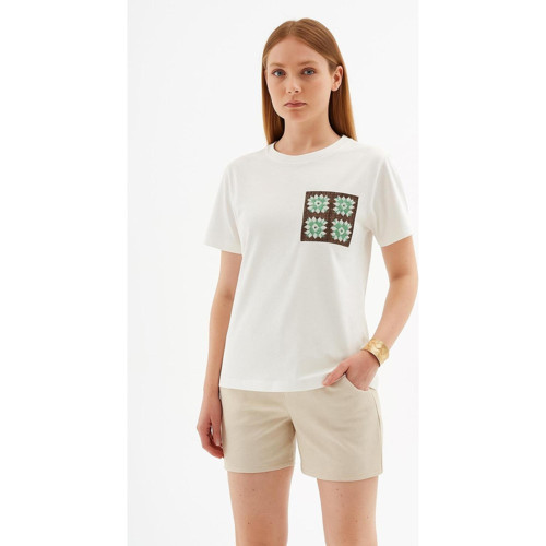 FASHION FRIENDS KADIN KROŞE CEPLİ BLUZ 25Y0026K1