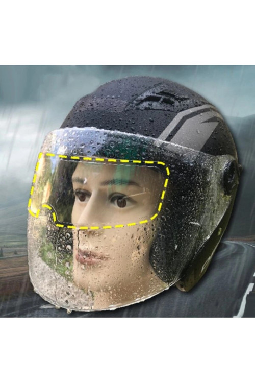 Aveo 1 Adet Motosiklet Kaskı İçin Yağmur Kaydırıcı Hidrofobik Kask Su Itici Şeffaf Buğu Önleyici