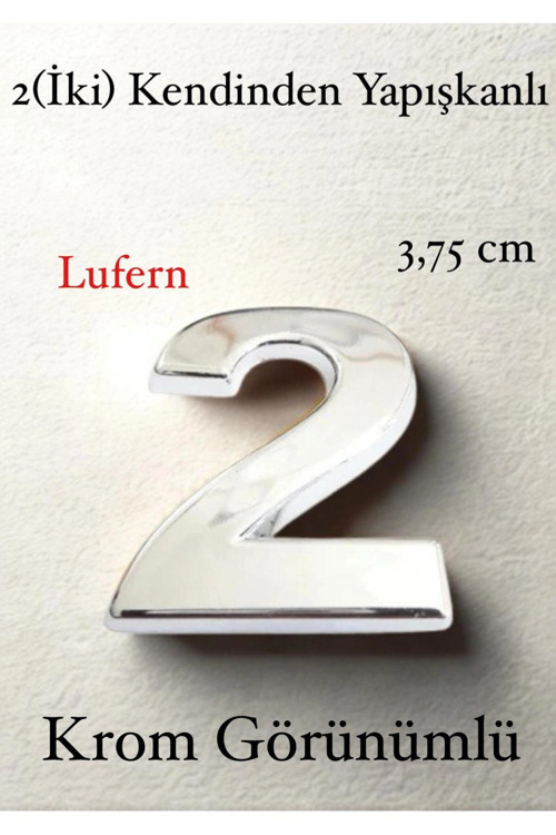 No 2 Kapı Numarası Kendinden Yapışkanlı Masa Dolap Plastik Ev Posta Kutusu Dış Mekan Daire 3,75 cm