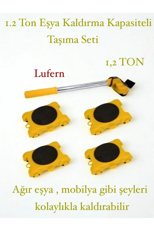 1.2 Ton Premium 1. Sınıf Malzeme Eşya Kaldırma Taşıma Seti Krikosu Kaldıraç Pratik Kolay Yük Taşıma