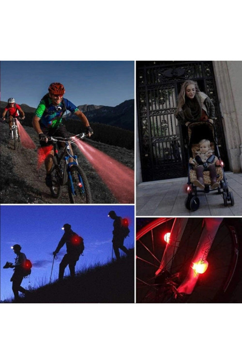 Premium 2 Adet Çok Yönlü 3 Modlu Pratik Motosiklet Scooter Bisiklet Işığı Led Işık Fener Seti