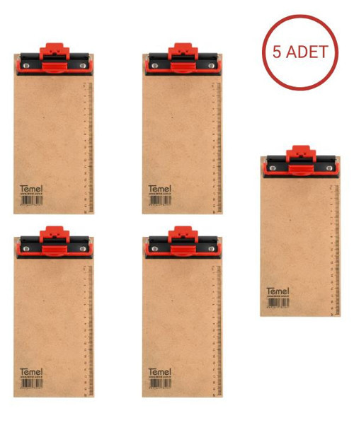 1/3 A4 Ahşap Sekreterlik Otomatik Mekanizmalı Kalem Tutma Aparatlı 5li Set