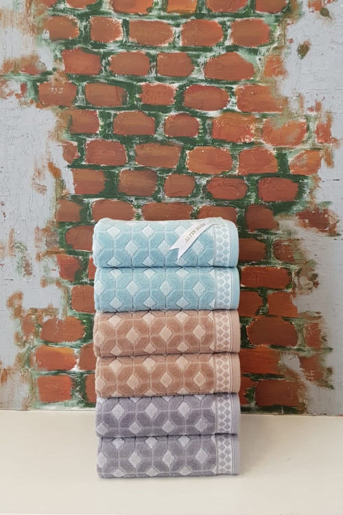 Decora Havlu 6'lı - Mint Bej gri