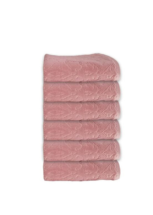 Curve Havlu 6'lı 50x90 Cm Pembe