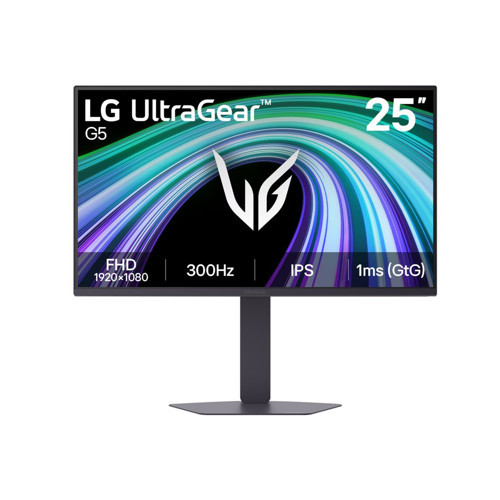 25G550B-B 25" UltraGear G5 1ms (GtG) 300Hz (2xHDMI+Display) HDR 10 G-SYNC FreeSync IPS Panel FHD Pivot Oyun Monitörü