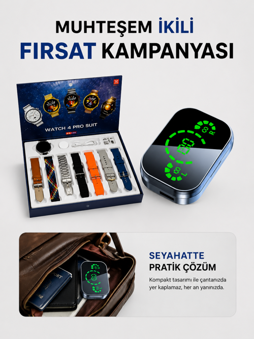 uygun Dokunmatik Akıllı Saat Yeni Nesil Kulaklık Kampanyası Bluetooth Bağlantılı ANC Özelli�