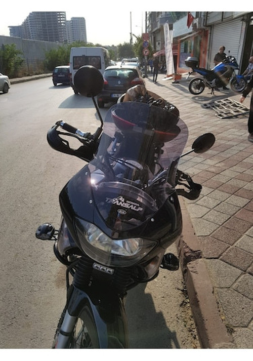 2001-2008 Honda XL 650 Transalp Uyumlu Uzun Ön Cam Koyu Füme