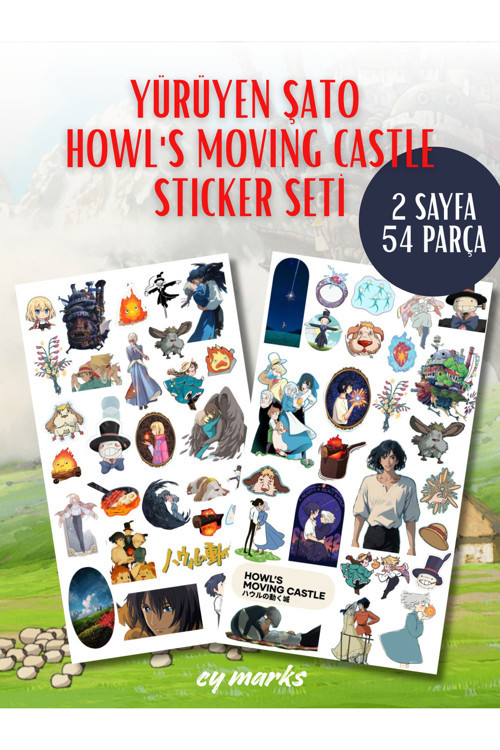 Howl'S Moving Castle Sticker / Yürüyen Şato/ Ghibli Studio/ Scrapbook & Bullet Journal