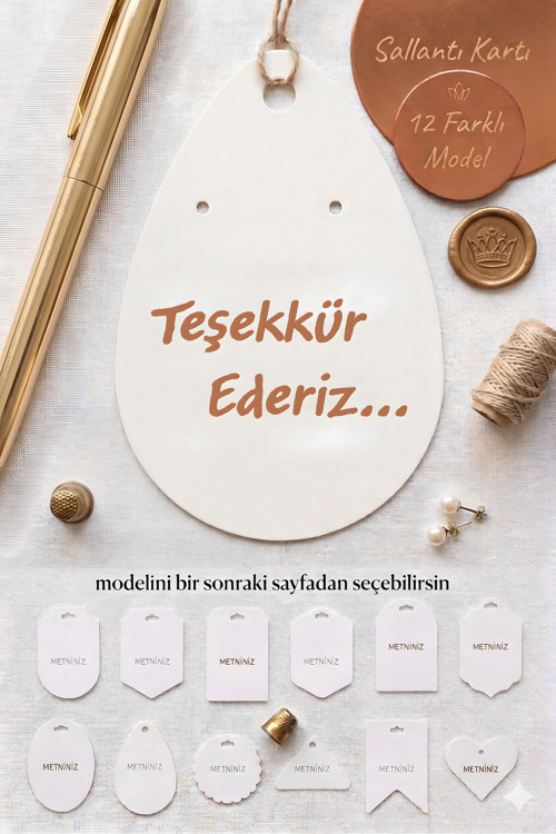 4X6Cm 100 Adet Sallantı Kartı Paketleme Özelleştirilebilir Delikli Marka Etiketi