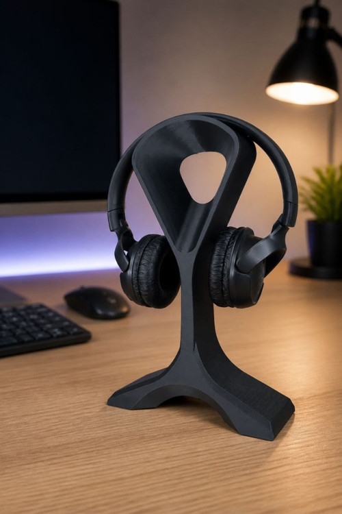Modern Minimalist Kulaklık Standı – 3D Baskı Masaüstü Kulaklık Tutucu