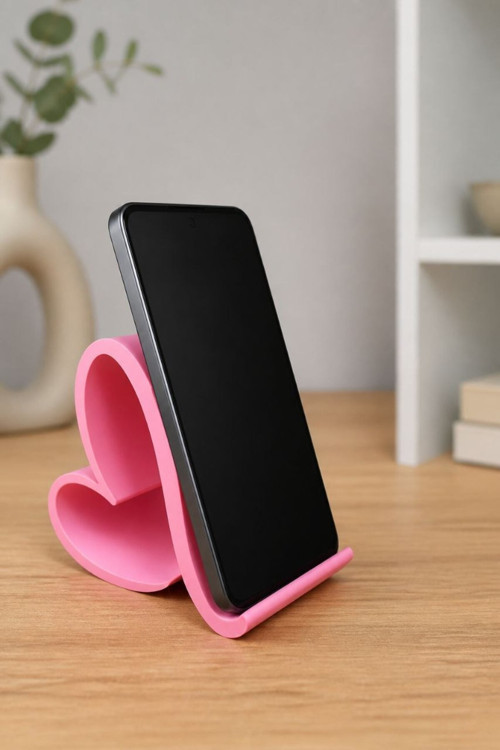 Modern Telefon Standı – Minimalist 3D Baskı Masaüstü Telefon Tutucu