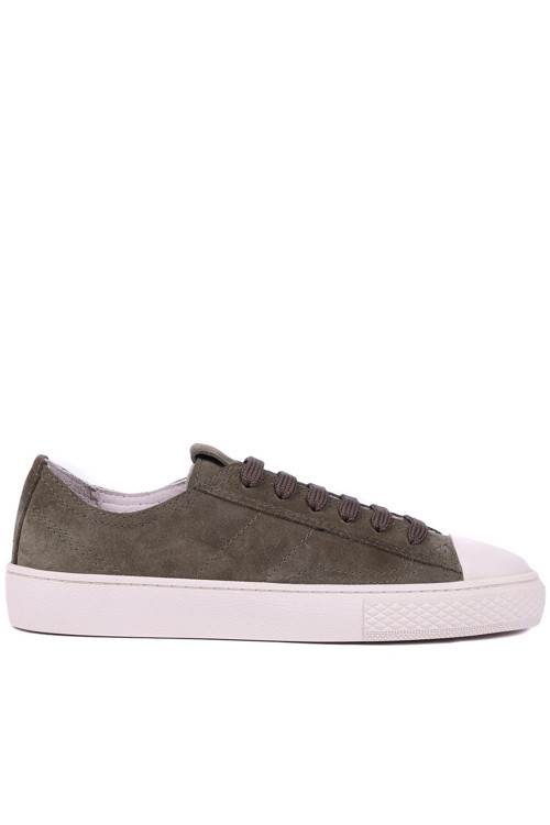 - Hakiki Süet Deri Yeşil Renk Erkek Sneaker - 666-0386