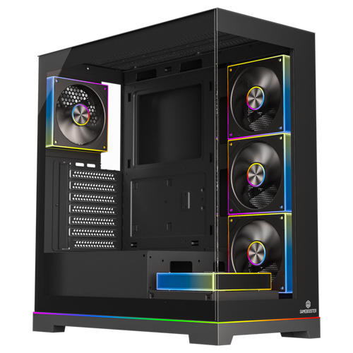 NYVRA SYNC 850W 80+ Bronze ATX3.1 Gen5.1 SeaView ARGB ATX Mid Tower Siyah Kasa