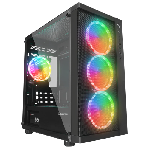 VEGA V2 650W 80+ Bronze Tempered Glass USB3.0 RGB mATX Siyah Gaming Kasa