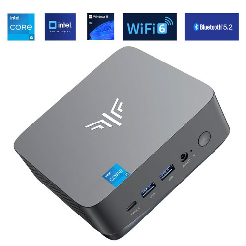 Nipogi AD16 Line Intel Core i5 12450H 16GB DDR4 256GB NVMe SSD Type-C Wi-Fi 6 BT 5.2 W11 Mini PC