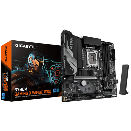 GIGABYTE B760M GAMING X WIFI6E GEN5 7600MHz(OC) DDR5 LGA 1700 M.2 HDMI DP mATX Anakart