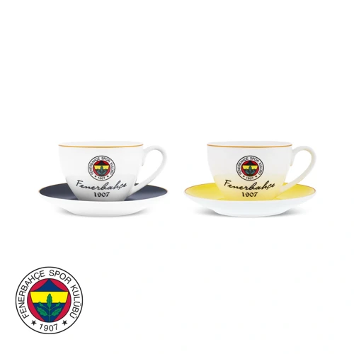 x Fenerbahçe Lisanslı 2 Kişilik Çay Fincan Takımı 220 ml