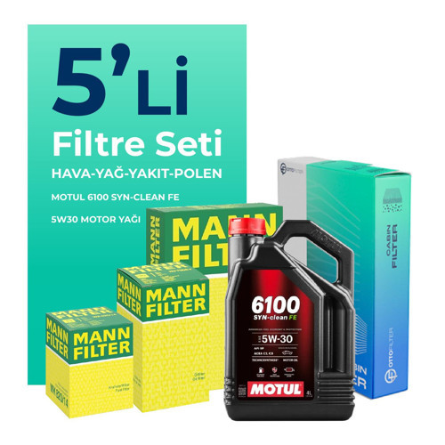 MANN Citroen C4 1.5 Dizel Filtre Bakım Seti Motul Motor Yağlı (2021-2025) 5 Li