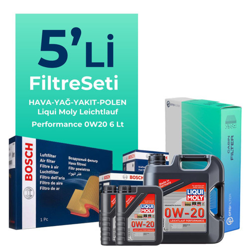 Volvo S90 2.0 Dizel D4 Filtre Bakım Seti Liqui Moly Motor Yağlı (2016-2018) 5 Li