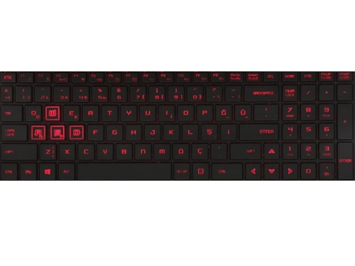 Monster Abra A5 V10.1 Klavye Işıksız Kırmızı Tuş