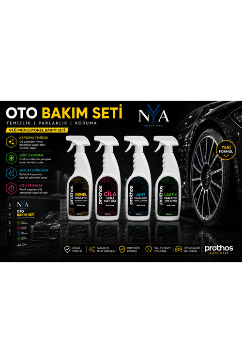 Ultimate Oto Bakım Seti – 4'Lü Profesyonel Temizlik Ve Parlaklık Paketi