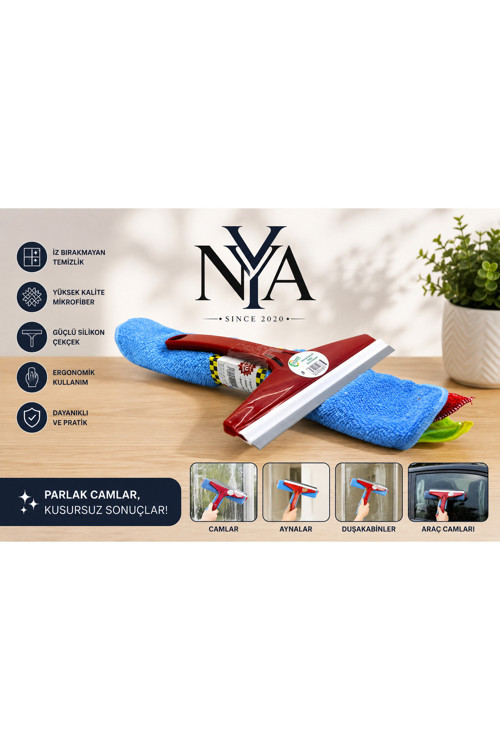 Mikrofiber Bez + Cam Çek Seti – Pratik Ve İz Bırakmayan Temizlik