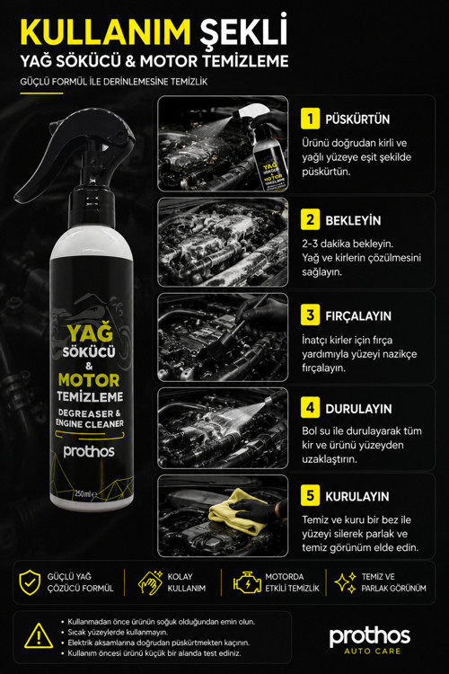 Motosiklet Yağ Sökücü/Motor Temizleme 250 Ml.