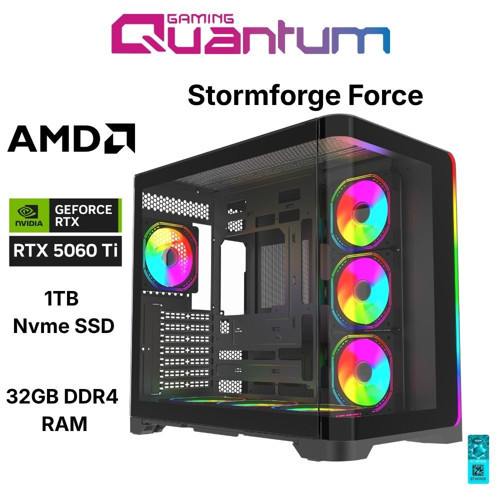 Stormforge Force Ryzen 7 5700X 32GB DDR4 1TB NVMe RTX5060Ti 16GB Masaüstü Oyun Bilgisayarı