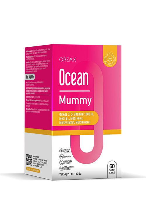 Mummy — Omega3 - D3 1000 - B12 - Metil Folat Vitamini ve Multivitamin & Multimineral 60 Kapsül