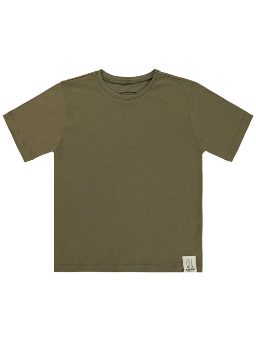 Basic Surf Etiketli 6-9 Yaş Tişört - Haki