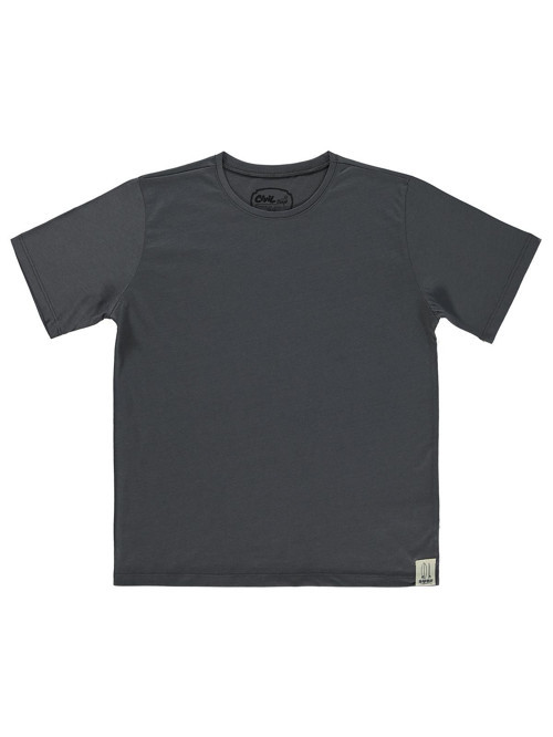 Basic Surf Etiketli 10-13 Yaş Tişört - Gri