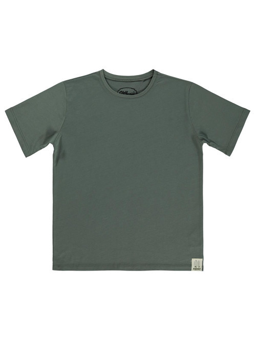 Basic Surf Etiketli 10-13 Yaş Tişört - Haki