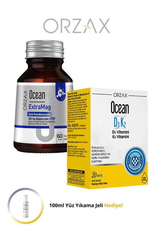 Extramag 60 Tablet - Vitamin D3K2 Damla 20Ml (Magnezyum Complex Ve D3K2 Vitamin Kombinasyonu)