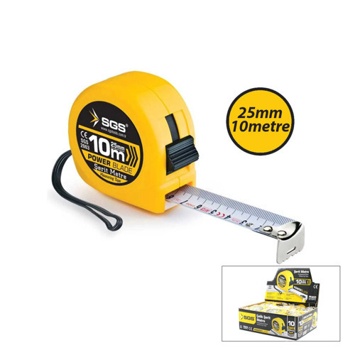 12 ADET 10MT X 25MT STOPLU ŞERİT METRE (5250)