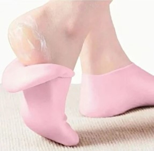 Küçük Boy Silikon Nemlendirici Ayak Bakım Çorabı Pembe (5250)