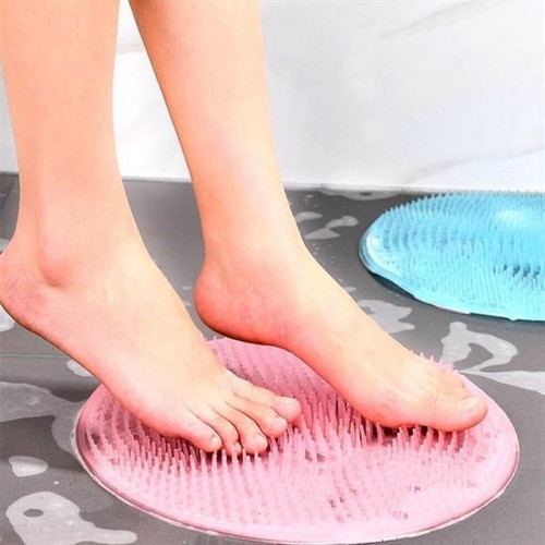 Silikon Fırçalı Banyo Masaj Matı ve Ayaklar için Topuk Masaj Paspası (5250)