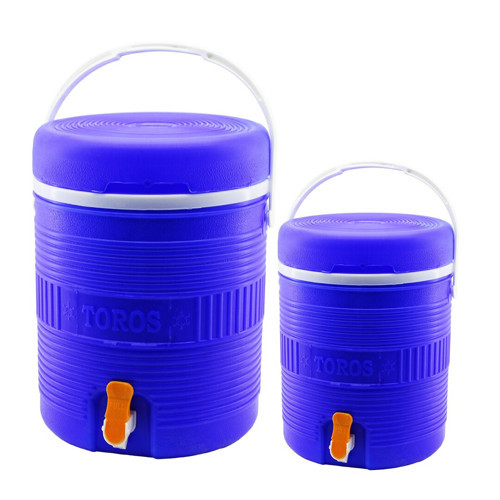 TOROS 2Lİ SET=14+6LT YUVARLAK TERMOS MAVİ PLASTİK MUSLUKLU - TAŞIMA KULPLU BRKT-501575 (5250)