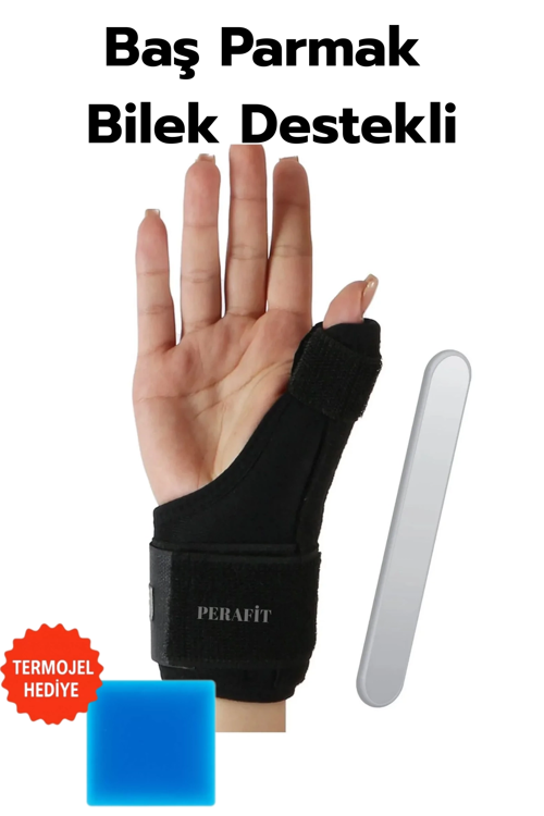 Baş Parmak Ve Bilek Destekli El Bilekliği Metal Atel De Quarvein Termojelli