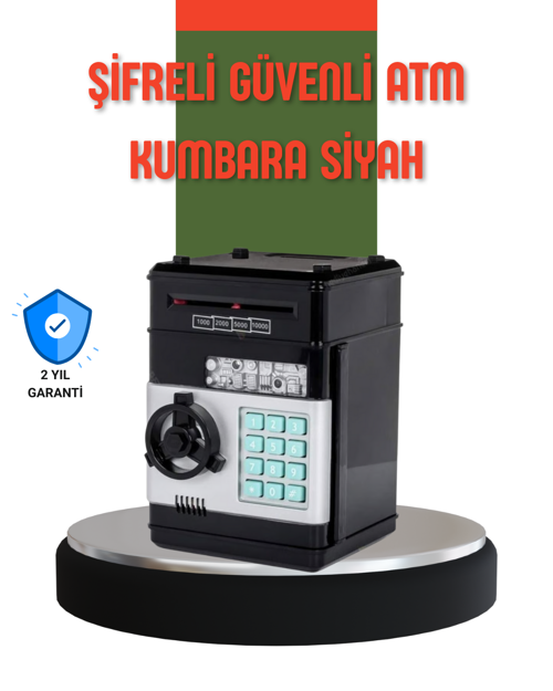 uygun Şifreli ATM Kasa Görünümlü Para Biriktirme Kumbarası popüler