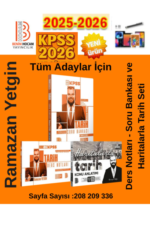Benim Hocam Yayınları 2026 Kpss Tarih Ders Notları - Soru Bankası Ve Haritalarla Tarih Seti