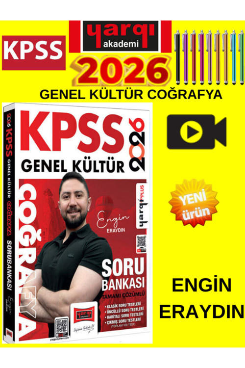 2026 Kpss Genel Kültür Tamamı Çözümlü Coğrafya Soru Bankası (Engin Eraydın)