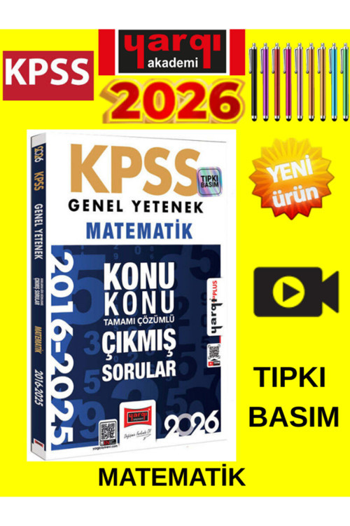 2026 Kpss Genel Yetenek Matematik 2016-2026 Konu Konu Tamamı Çözümlü Çıkmış Sorular