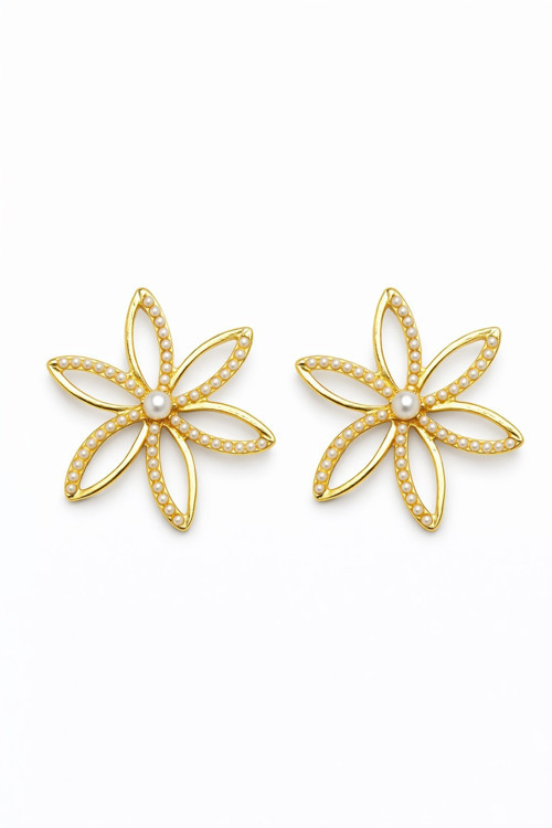 Gold Jasmine Çivi Küpe