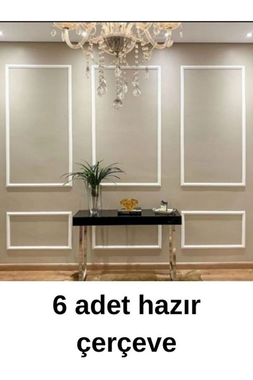 Dekoratif Boyanabilir 2,5 Cm Duvar Çıtası 6 Adet Hazır Çerçeve Paketi