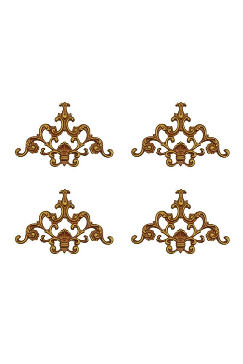 Dekoratif Kahve Eskitme 4'Lu Motif Paketi