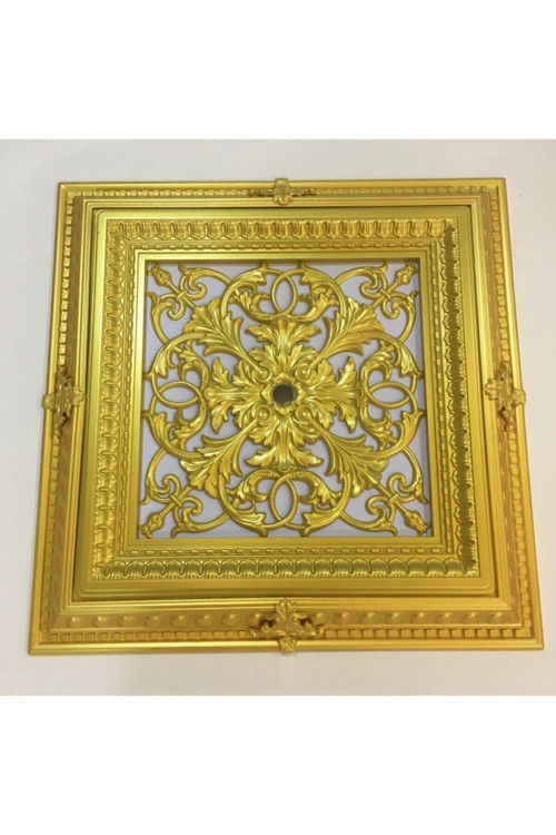 Saray Tavan Göbek Panel 72Cmx72Cm Gold Içerisine Led Döşenebilir Panel